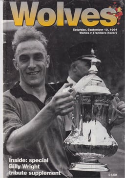 Wolverhampton Wanderers v Tranmere Rovers programme cover